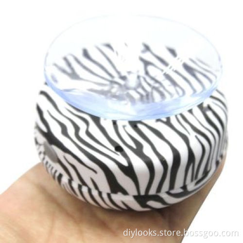 Zebra Pattern Mini Waterproof Bluetooth Speaker with Suction Cup for iPad